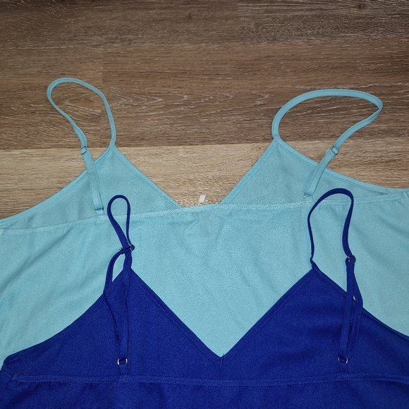 Emery Rose Lot Of 2 V-Neck Spaghetti Strap Camisole Tanks Scallop Hem XL - Picture 5 of 8